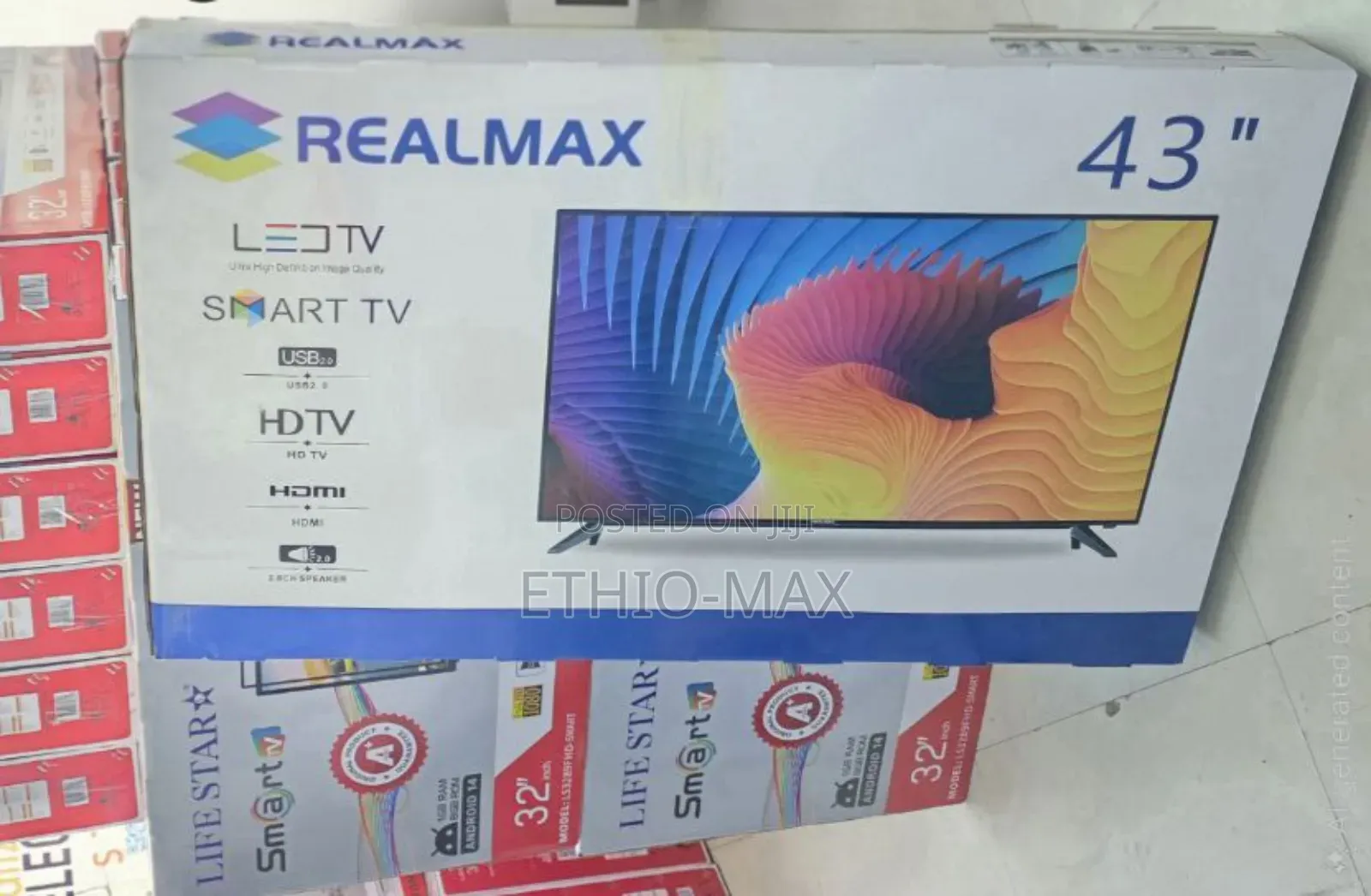 Realmax 43” Smart Android Tv – Double Glass | New Arrival