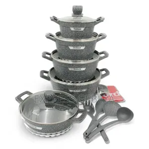 Telford Granite Coated Cookwares የማይዝ ወፍራም ድስቶች 20, 24, 28cm ድስቶች