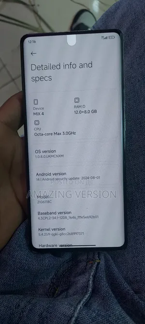 New Xiaomi Mix 4 256 GB Black