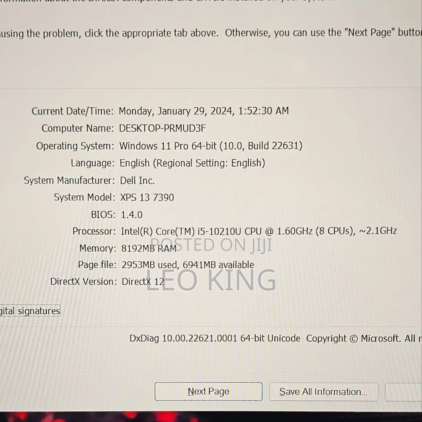 New Laptop Dell XPS 13 9370 8GB Intel Core i5 SSD 512GB