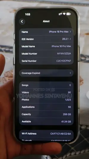 Apple iPhone 16 Pro Max 256 GB Black