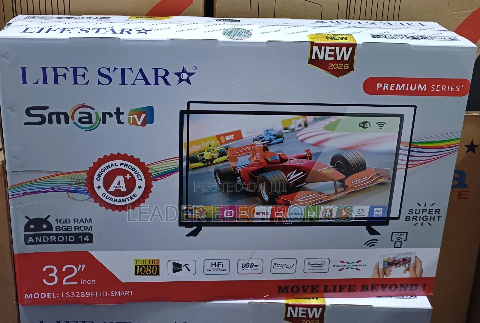 Lifestar 32′′ Smart Android Tv – Double Glass | New 2026 Model | Wi-Fi