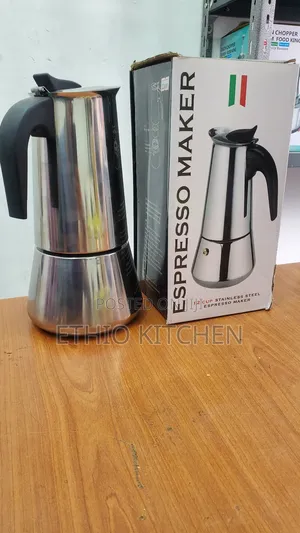 Italy Stainless Steel Espresso Maker 12 Cups ባለ 12 ኩባያ የኢስፕሬሶ ማሽን