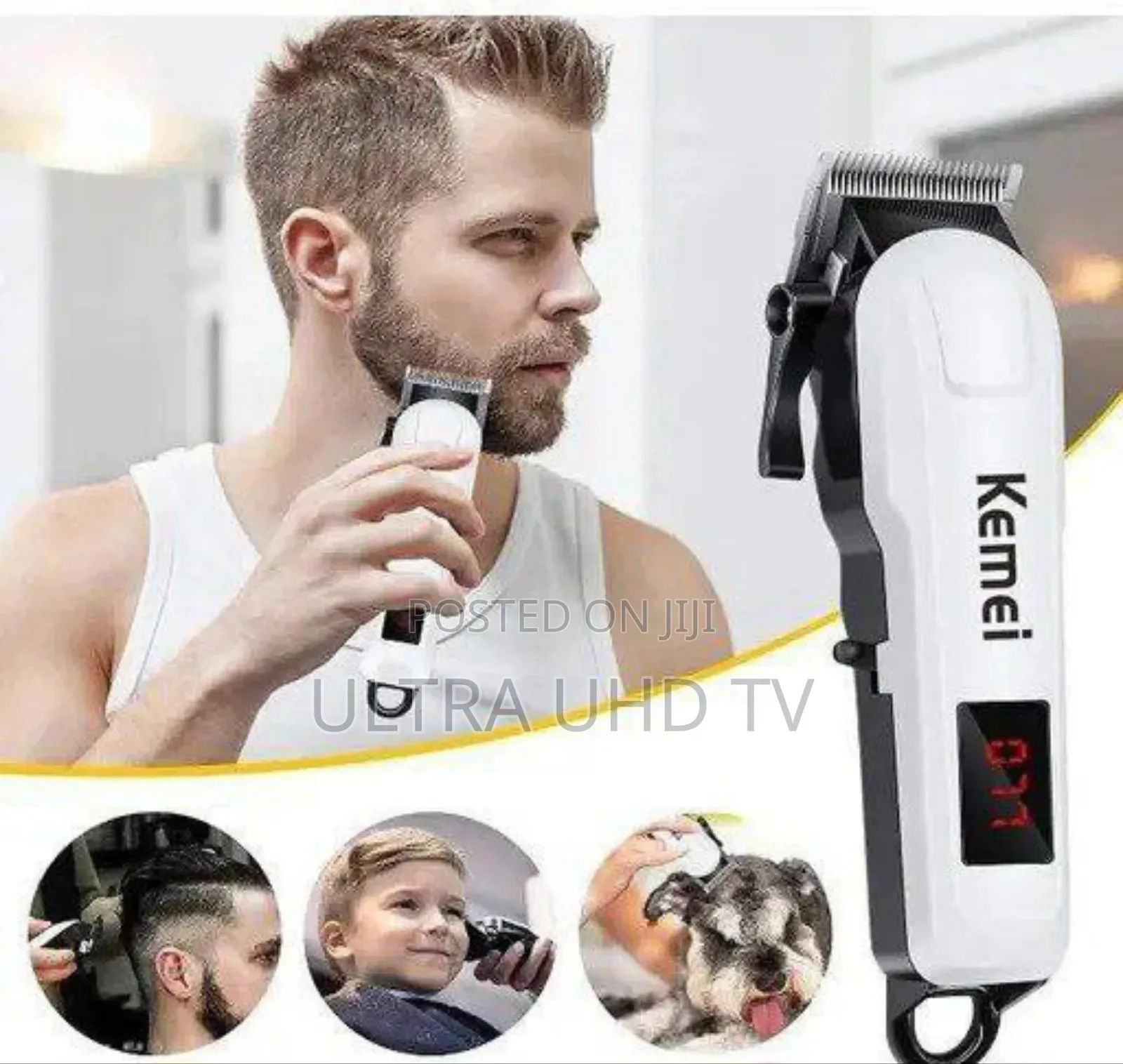 የፀጉር ማሽን Kemei Km-809a Professional Hair Clipper.Features Digital Led