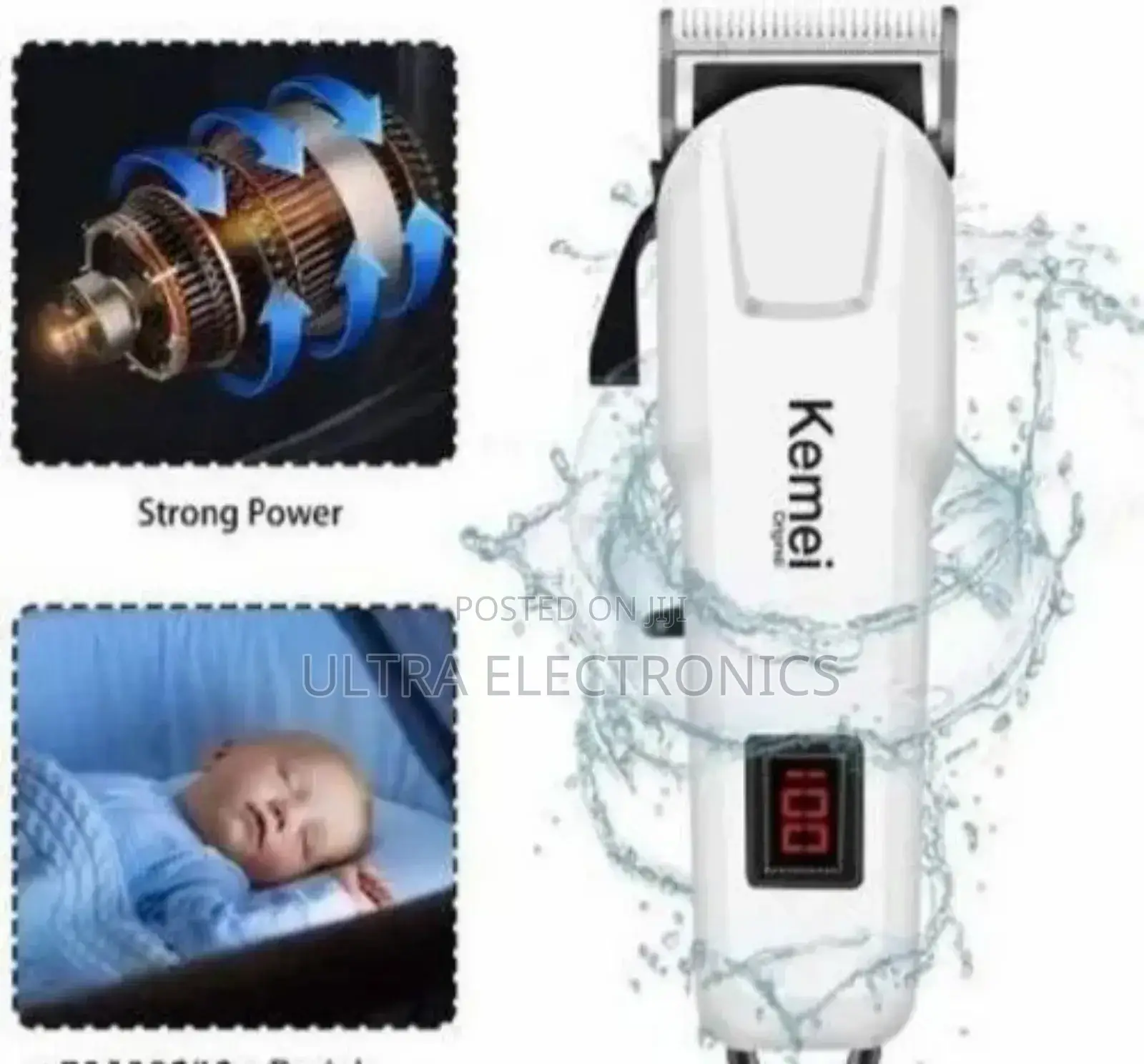 የፀጉር ማሽን Kemei Km-809a Professional Hair Clipper.Features Digital Led