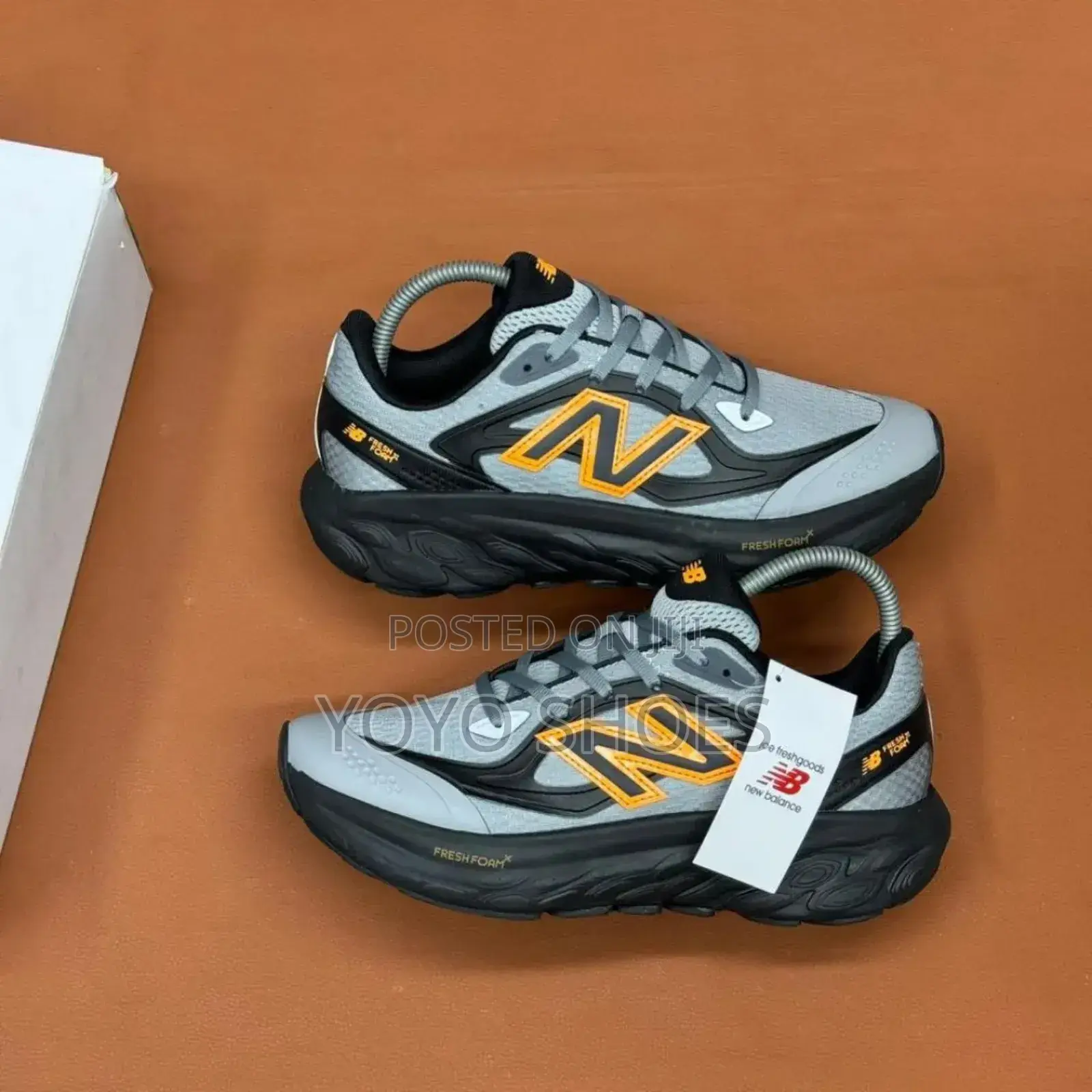 New Balnce Fresh Foam Black/Orange Unisex Fahion Sneaker Shoes