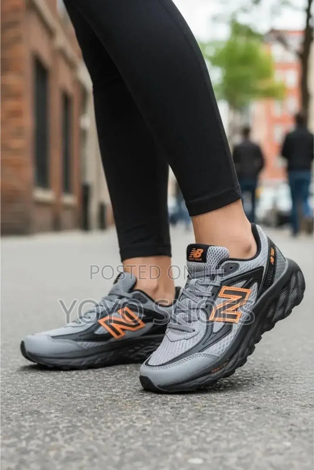 New Balnce Fresh Foam Black/Orange Unisex Fahion Sneaker Shoes