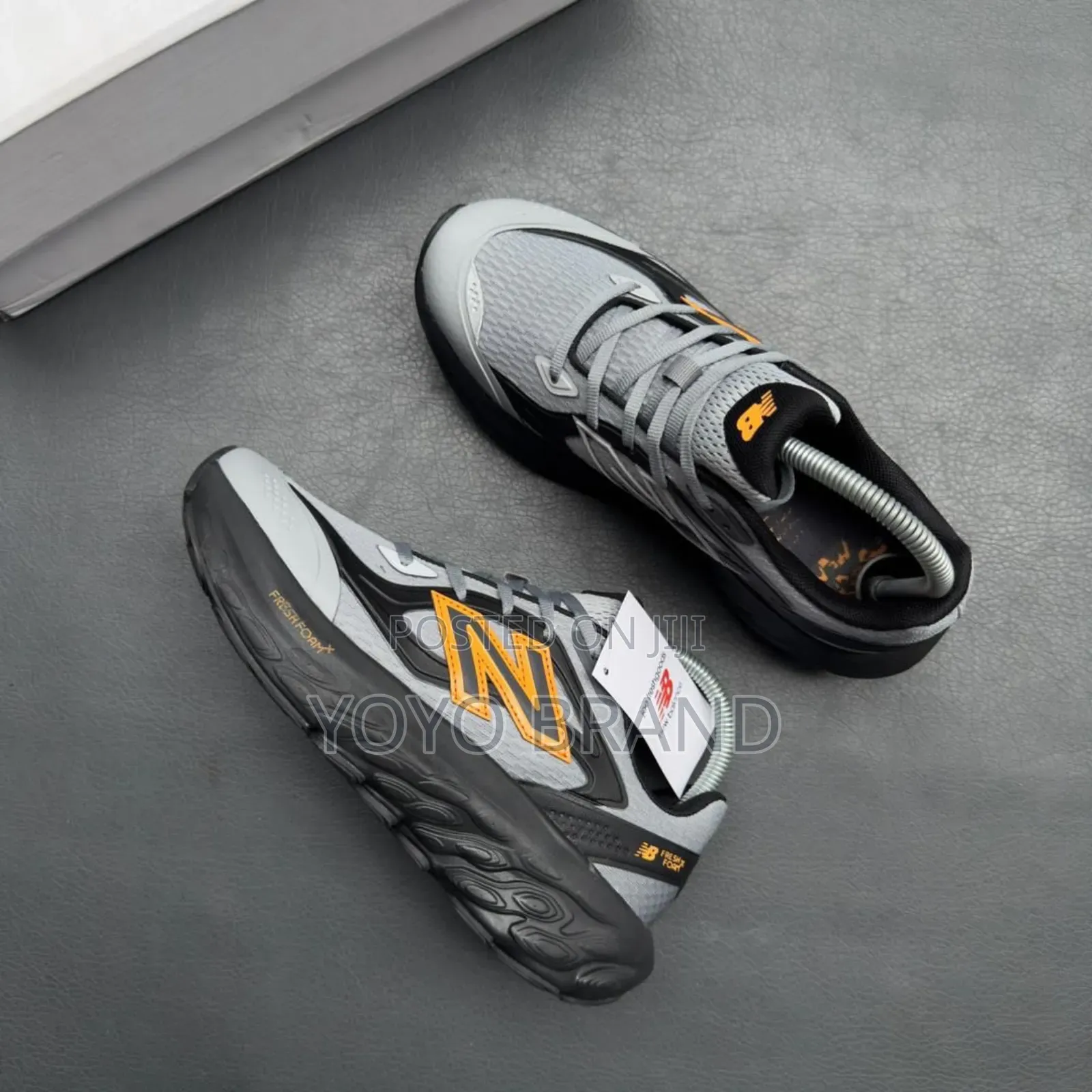 New Balnce Fresh Foam Black/Orange Unisex Fahion Sneaker Shoes