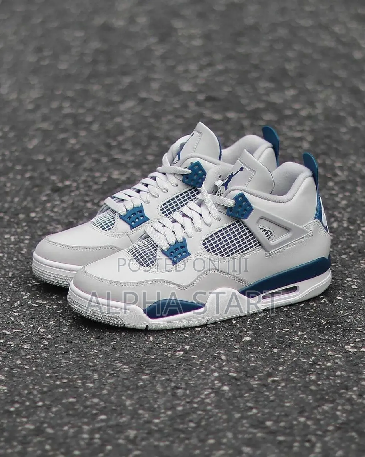Jordan 4 Gray Blue High Master Quality Made in Vietnam