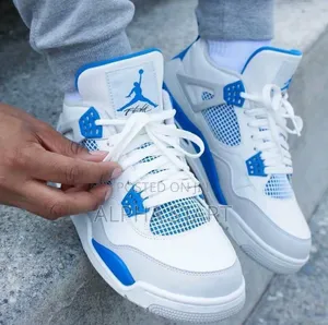 Jordan 4 Gray Blue High Master Quality Made in Vietnam