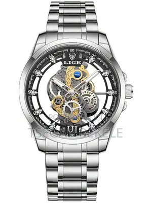 Lige Men’S Hollow Out Round Quartz Watch – Luxury Design