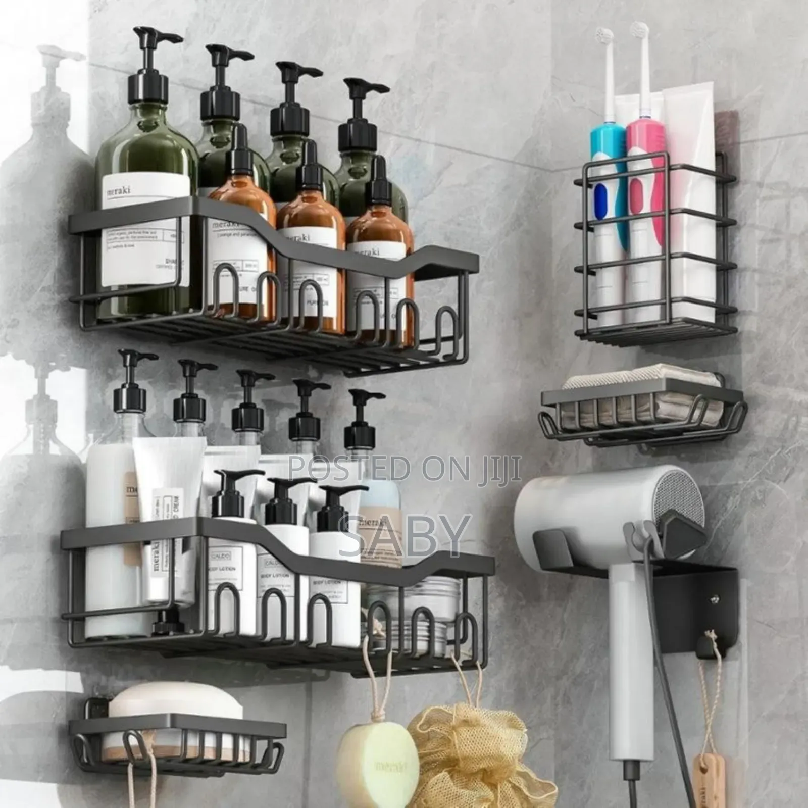 5pcs Stainless Steel Storage Rack