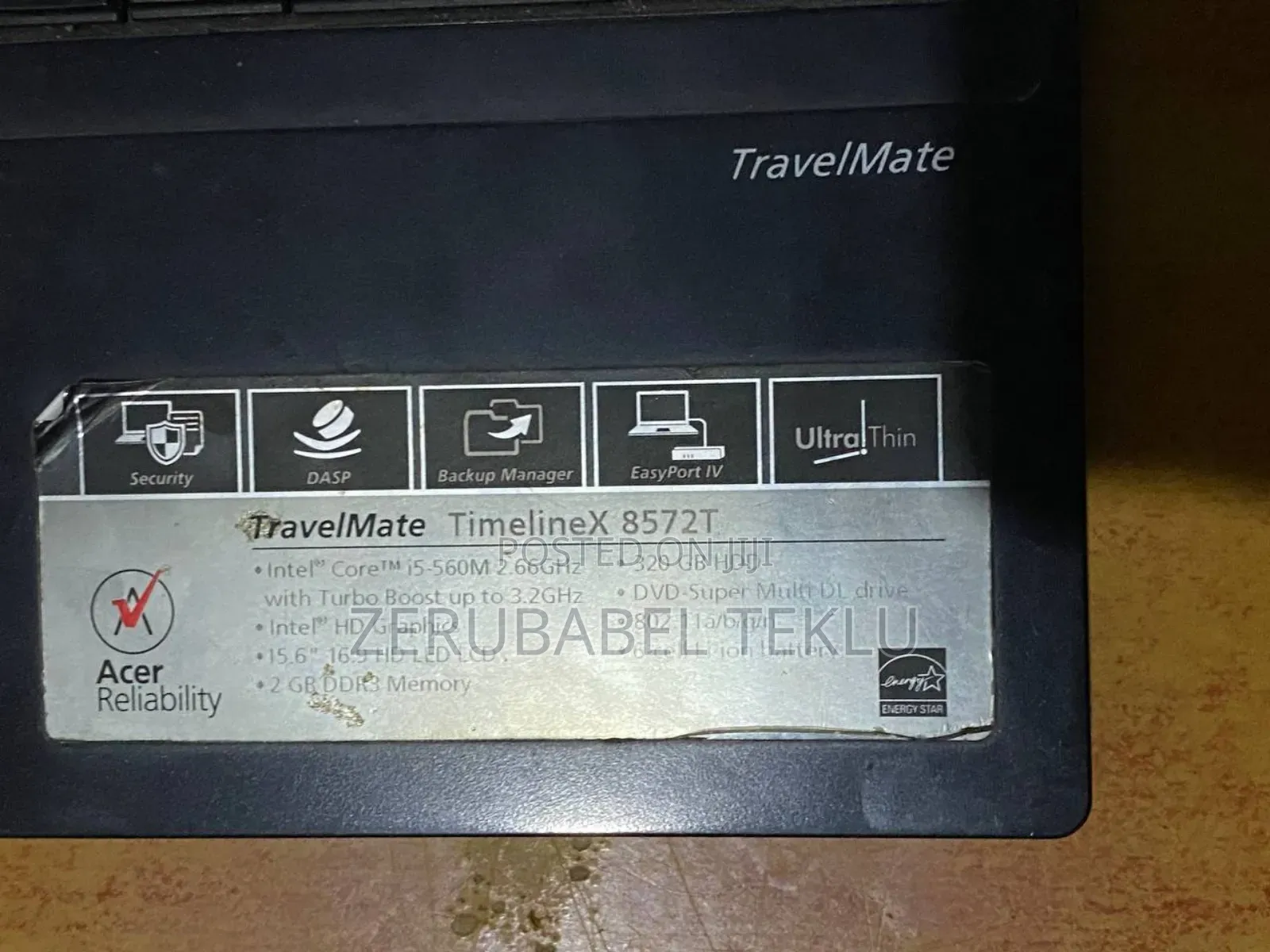 Laptop Acer TravelMate TimelineX 8572T 4GB Intel Core i5 HDD 500GB