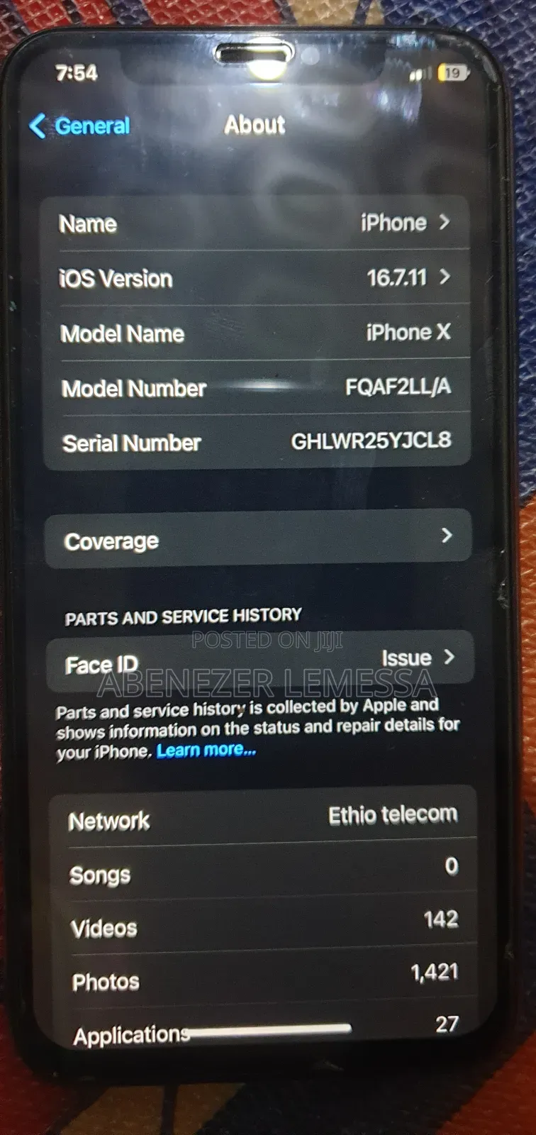 Apple iPhone X 256 GB Black