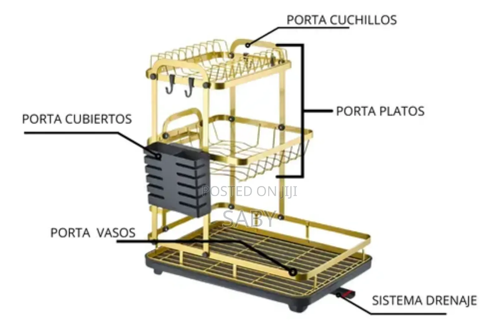 Golden Kitche Dish Drying Rack