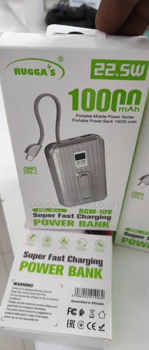 Rugga’S 10000mah 22.5w Super Fast Power Bank – Wireless Charging