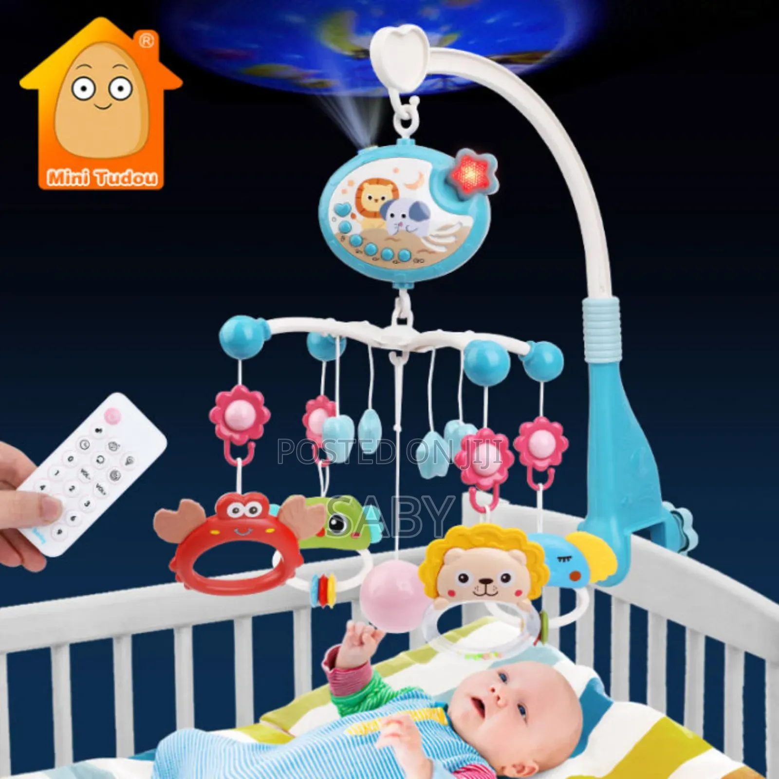 Baby Crib Mobile Rattle Toy Infant Rotating Musical Bed Bell