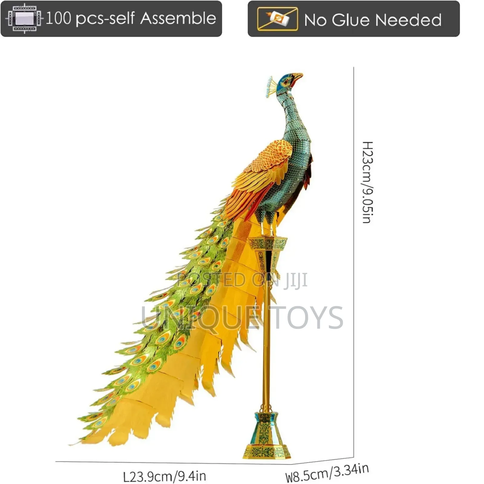 Piececool Colorful Peacock 3d Metal Model Kit