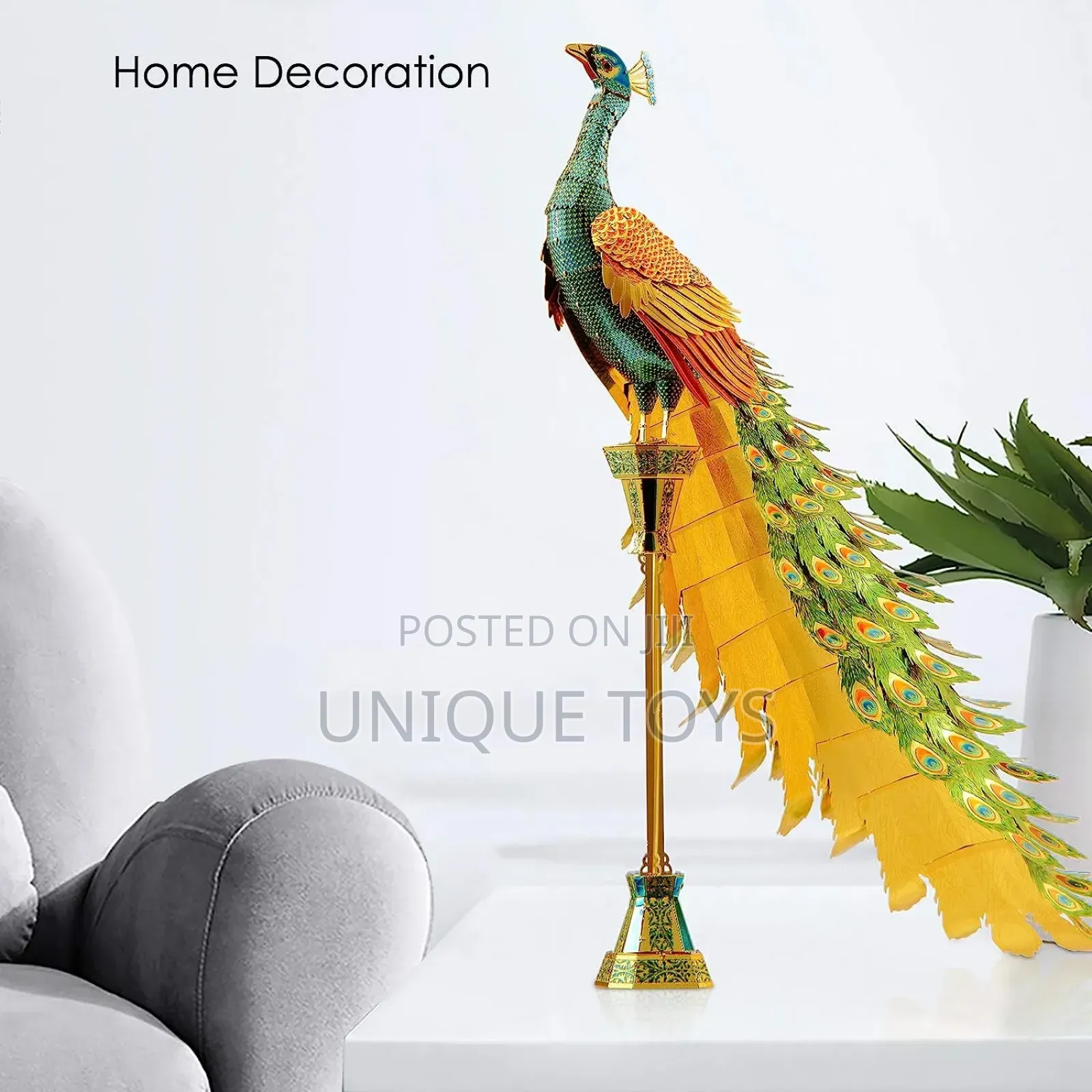 Piececool Colorful Peacock 3d Metal Model Kit