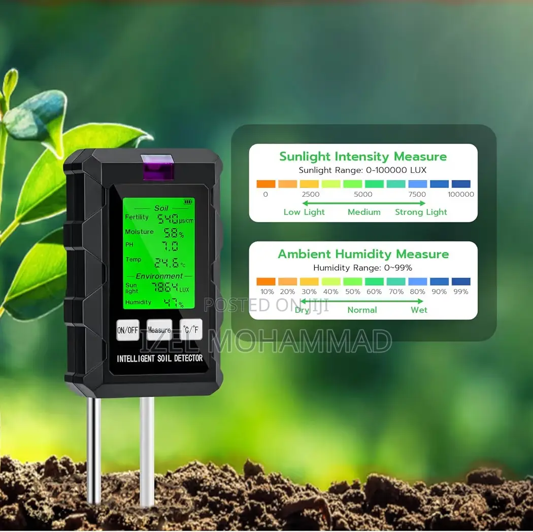 6 in 1 Digital Soil Moisture Meter, Soil Tester Kit
