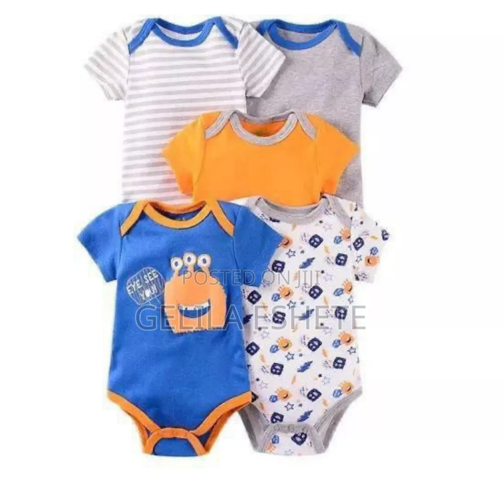 Carter's Or Tedmimak Diaper T Shirt 5 In 1 ዳይፐር ቲሸርት