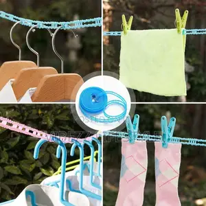 Portable Non-Slip Clothesline – 6m Windproof Laundry Drying Rope