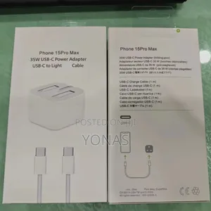 iPhone 15 Pro Max 35w Usb-C Power Adapter Usb-C to C Cable
