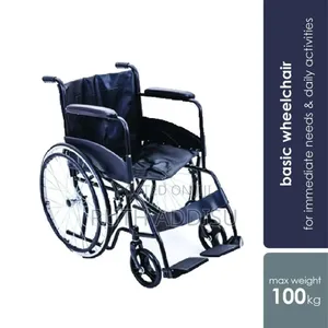 Hospitech Standard Wheelchair With PVC Footplate (Sk-Kl809-Pvc) | For