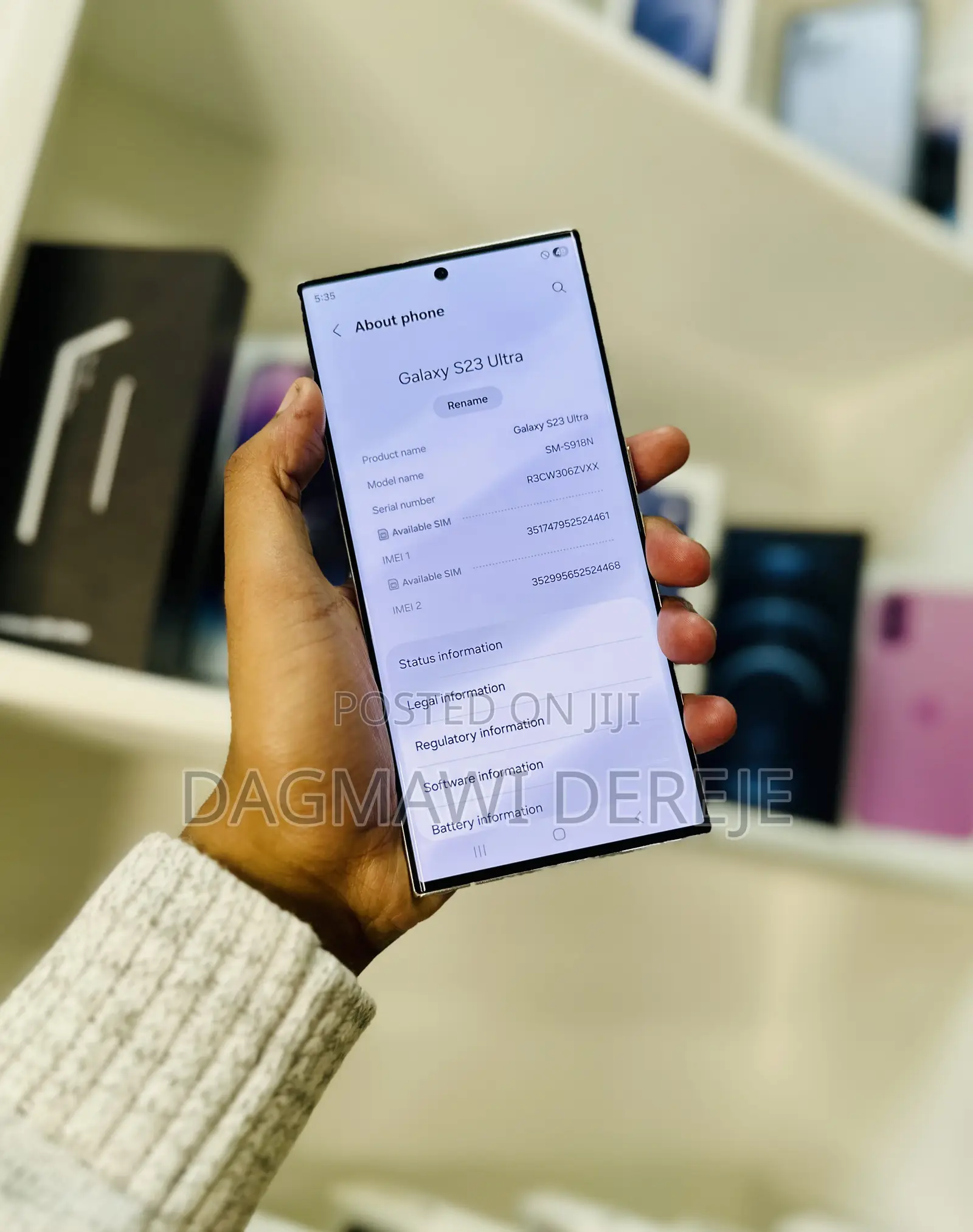 New Samsung Galaxy S23 Ultra 256 GB White