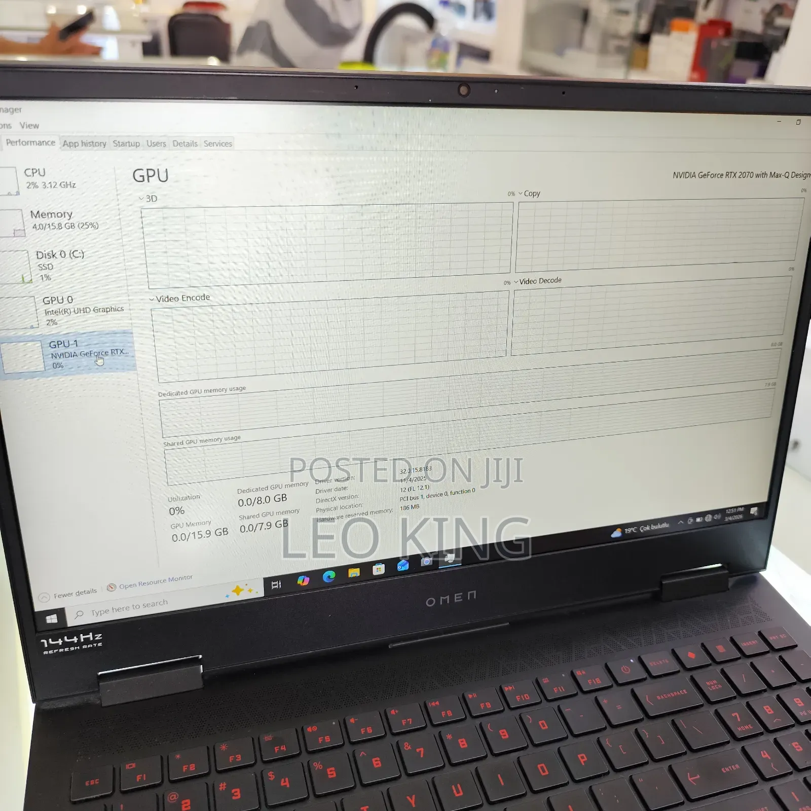Laptop HP Omen 15-ce0xx 16GB Nvidia SSD 512GB