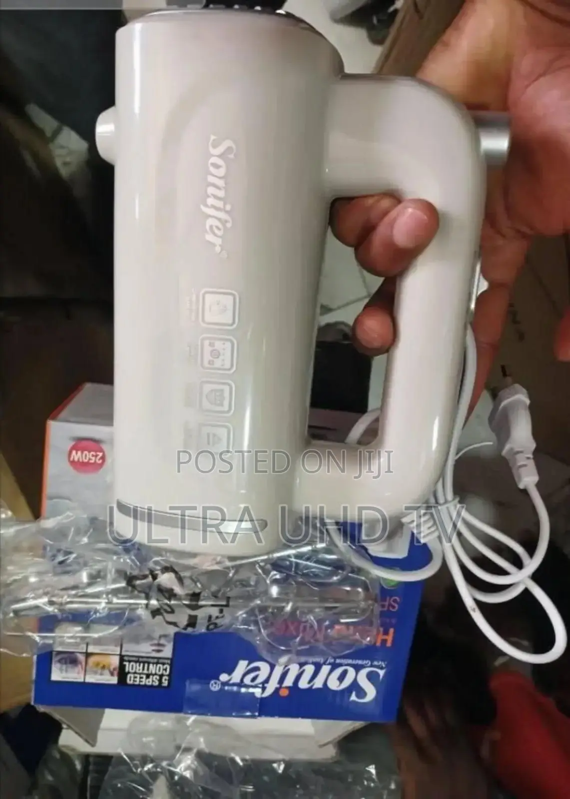 Sonifer Hand Mixer, Model Sf-7034b. Power: A 250-Watt Motor.