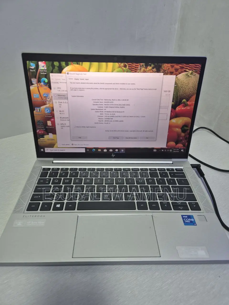 Laptop HP EliteBook 830 16GB Intel Core i7 SSD 512GB