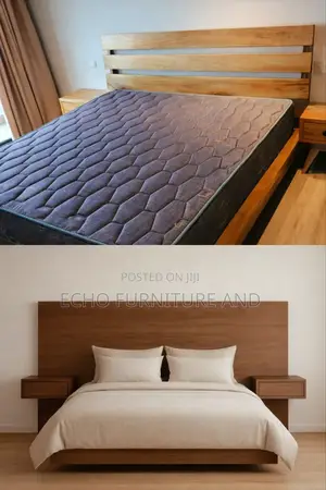 Sold Wood Bed 1.5 and 1.8
