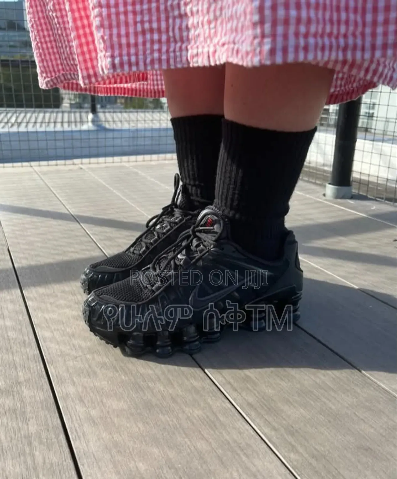 Nike Air Max Shox Tl 'Triple Black' WMNS Shoes