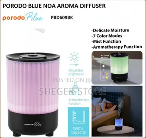 Brand New Orginal Porodo Noa Aroma Diffuser With Colorful Lights