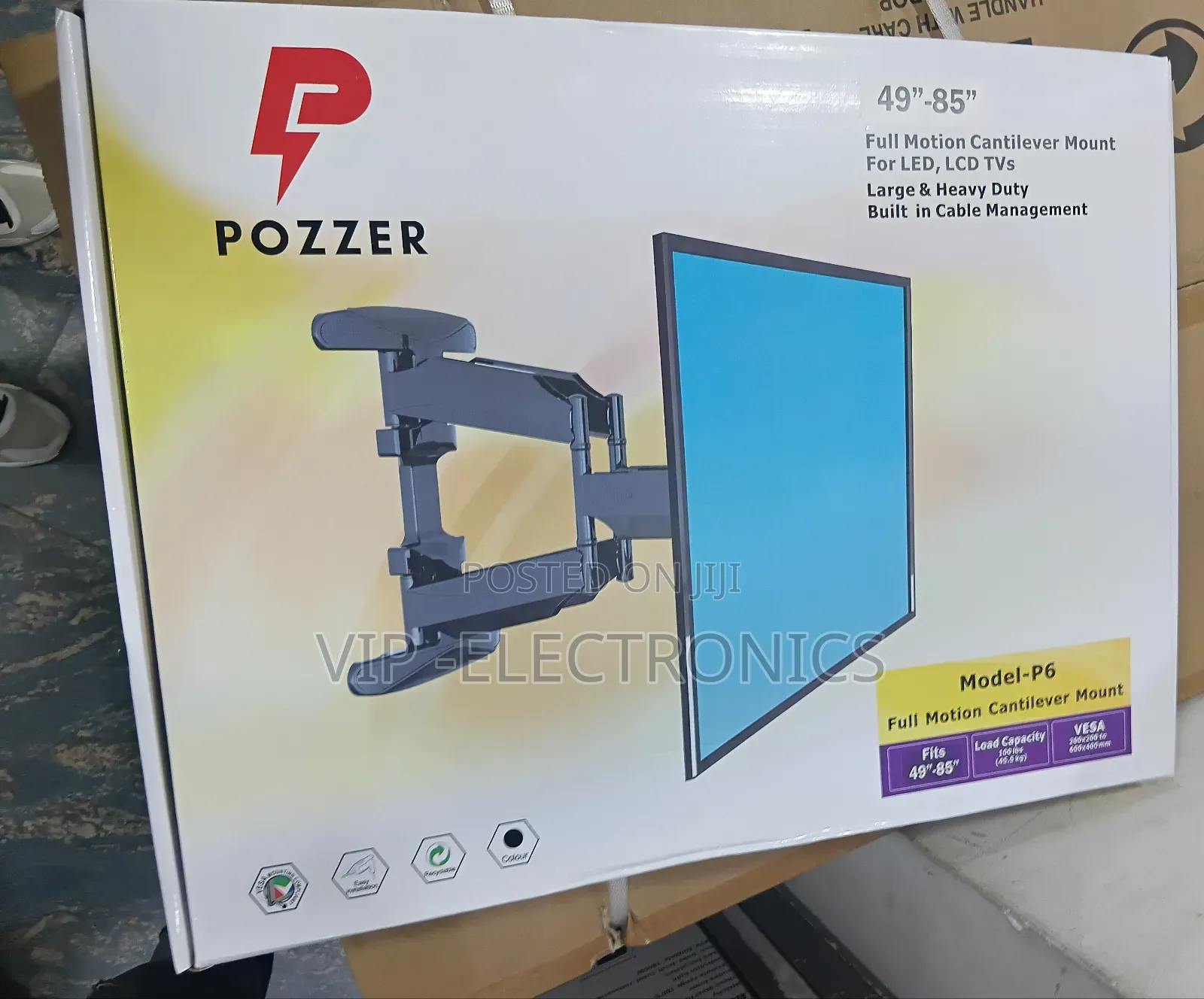Pozzer Tv Wall Mount 49 85 Inch Flexible Original Tv Wall Mount