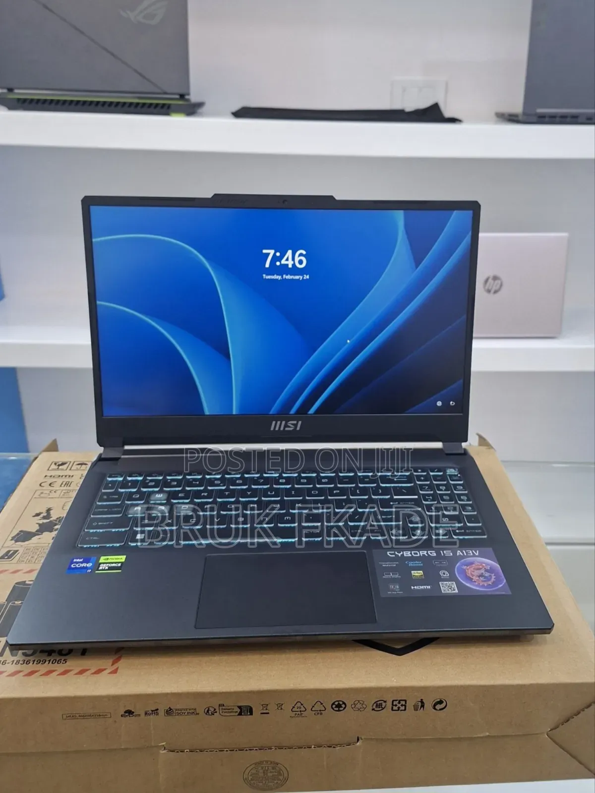 New Laptop MSI Crosshair 15 16GB Intel Core i7 SSD 1T