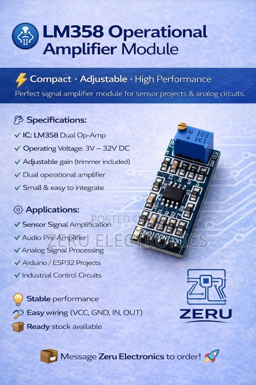 Lm358 Operational Amplifier Module