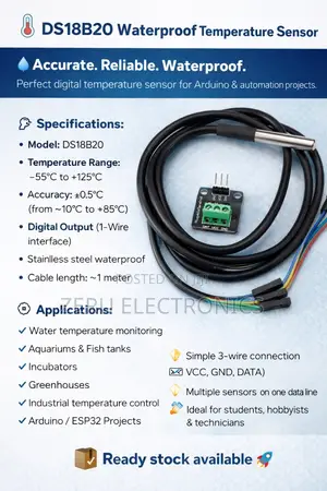 Ds18b20 Waterproof Temperature Sensor