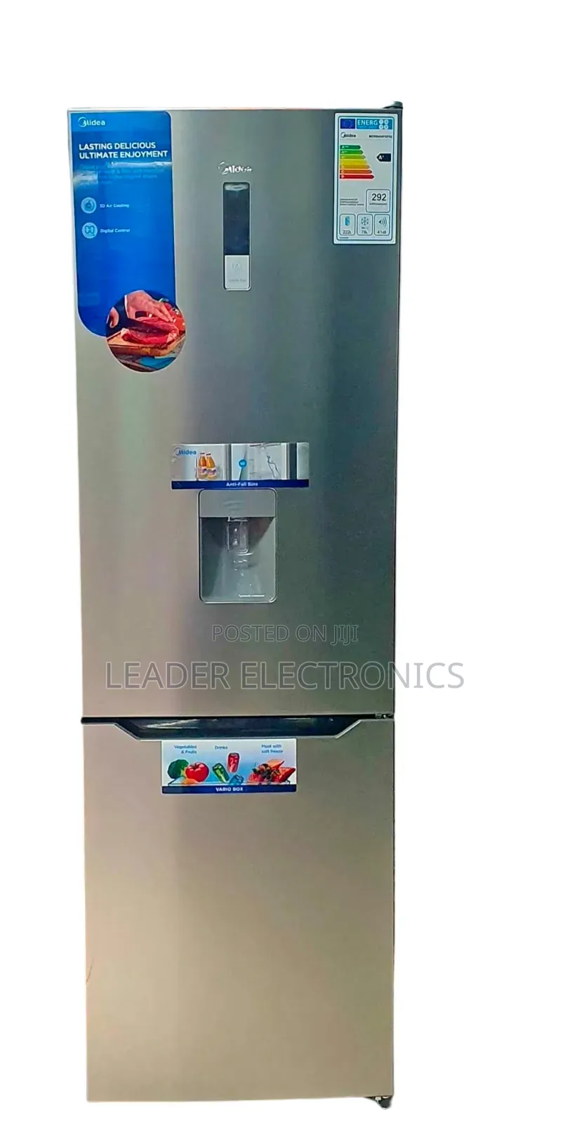 Midea Refrigerator 425l – With Water Dispenser | Spacious Modern
