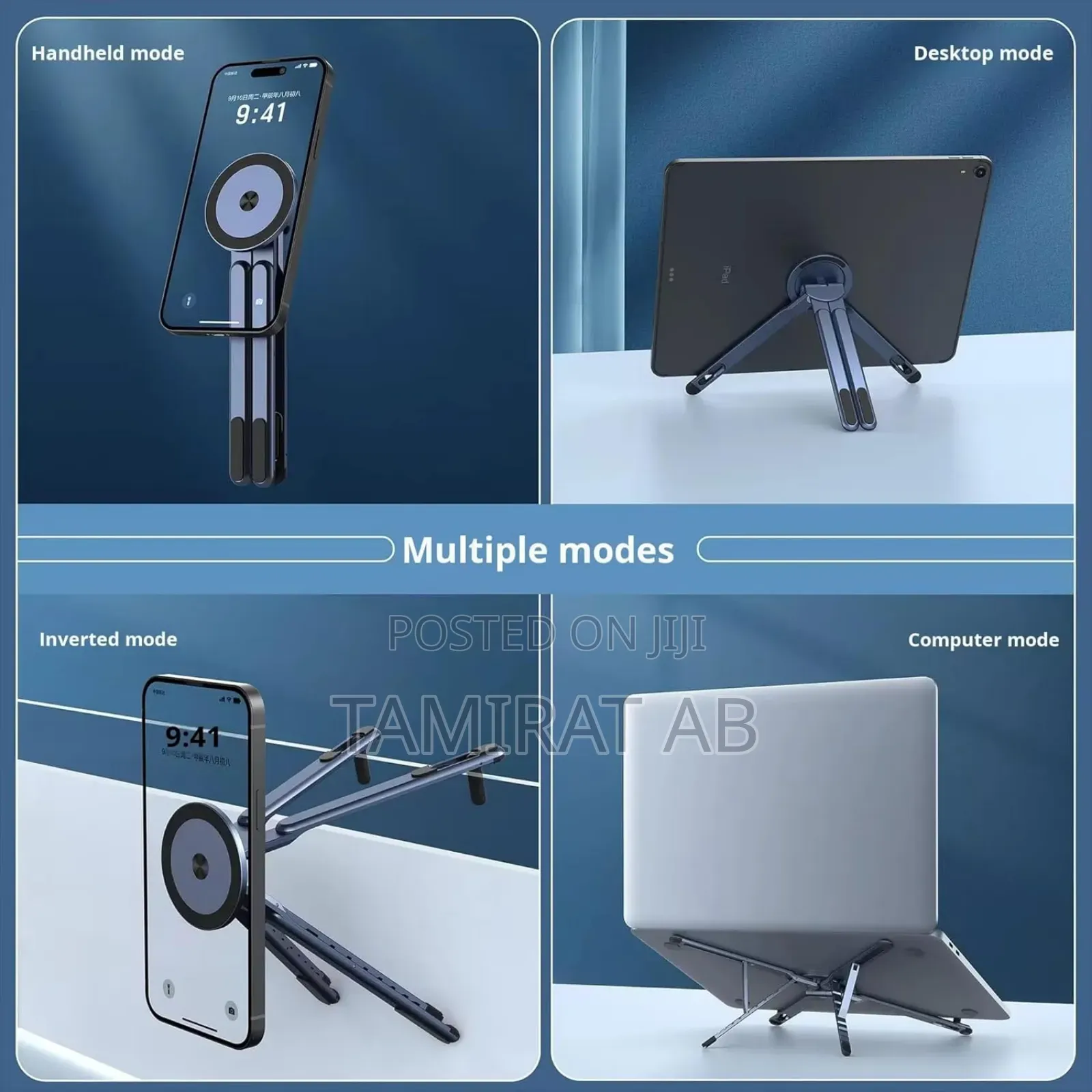 A8 All-in-One Foldable Magnetic Phone, Tablet, Laptop Stand
