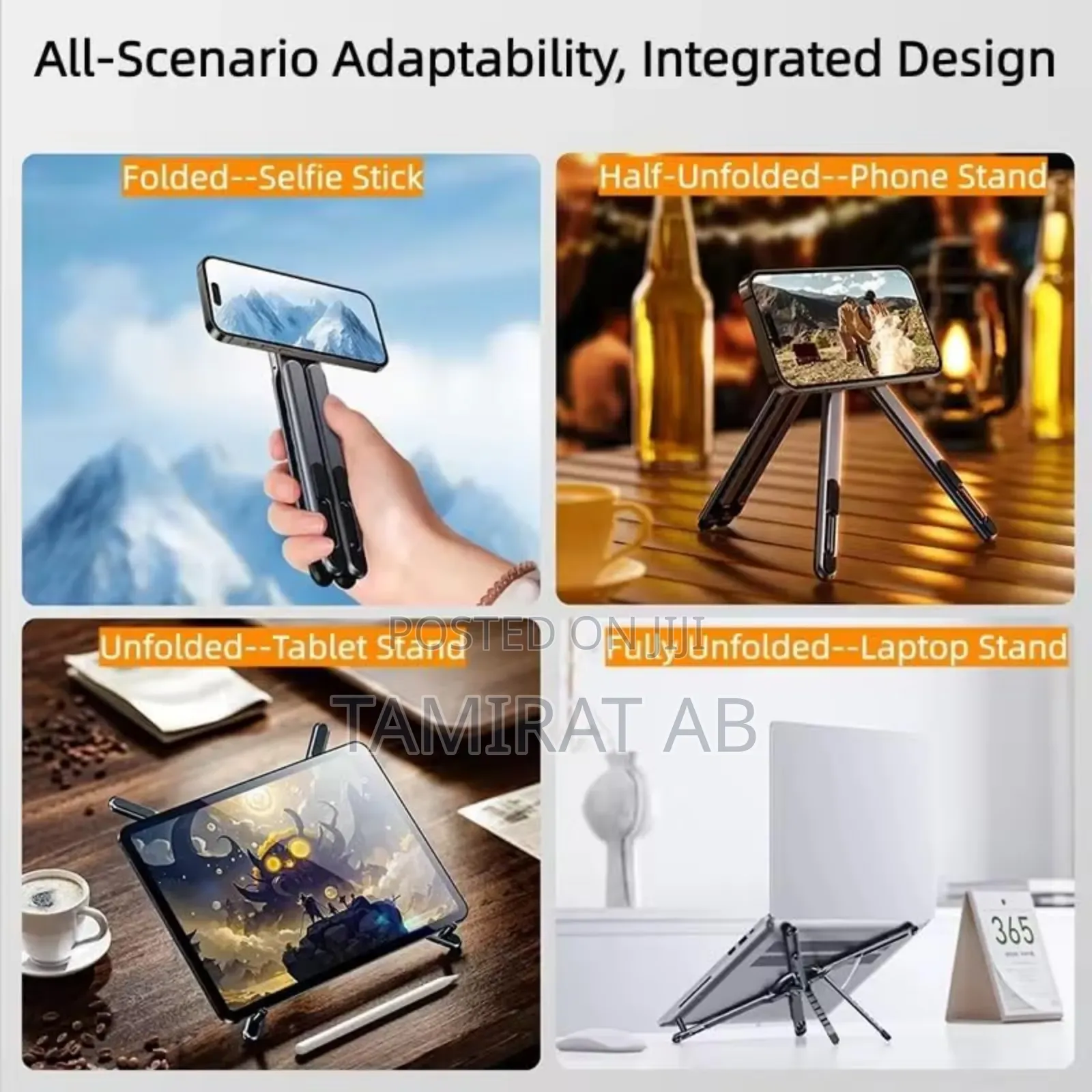 A8 All-in-One Foldable Magnetic Phone, Tablet, Laptop Stand