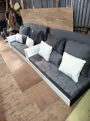 Grey and White MDF Arebiyan Mejlis