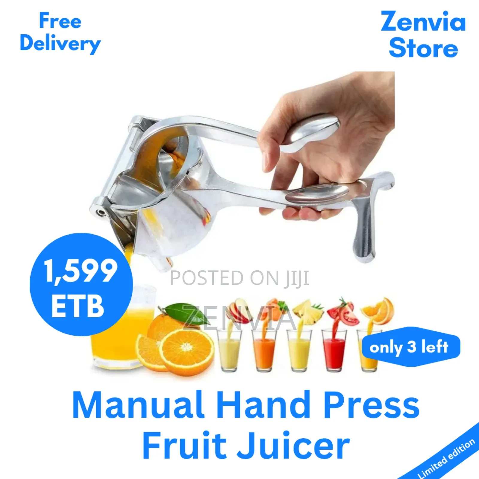 Manual Hand Press Fruit Juicer /Free Delivery/