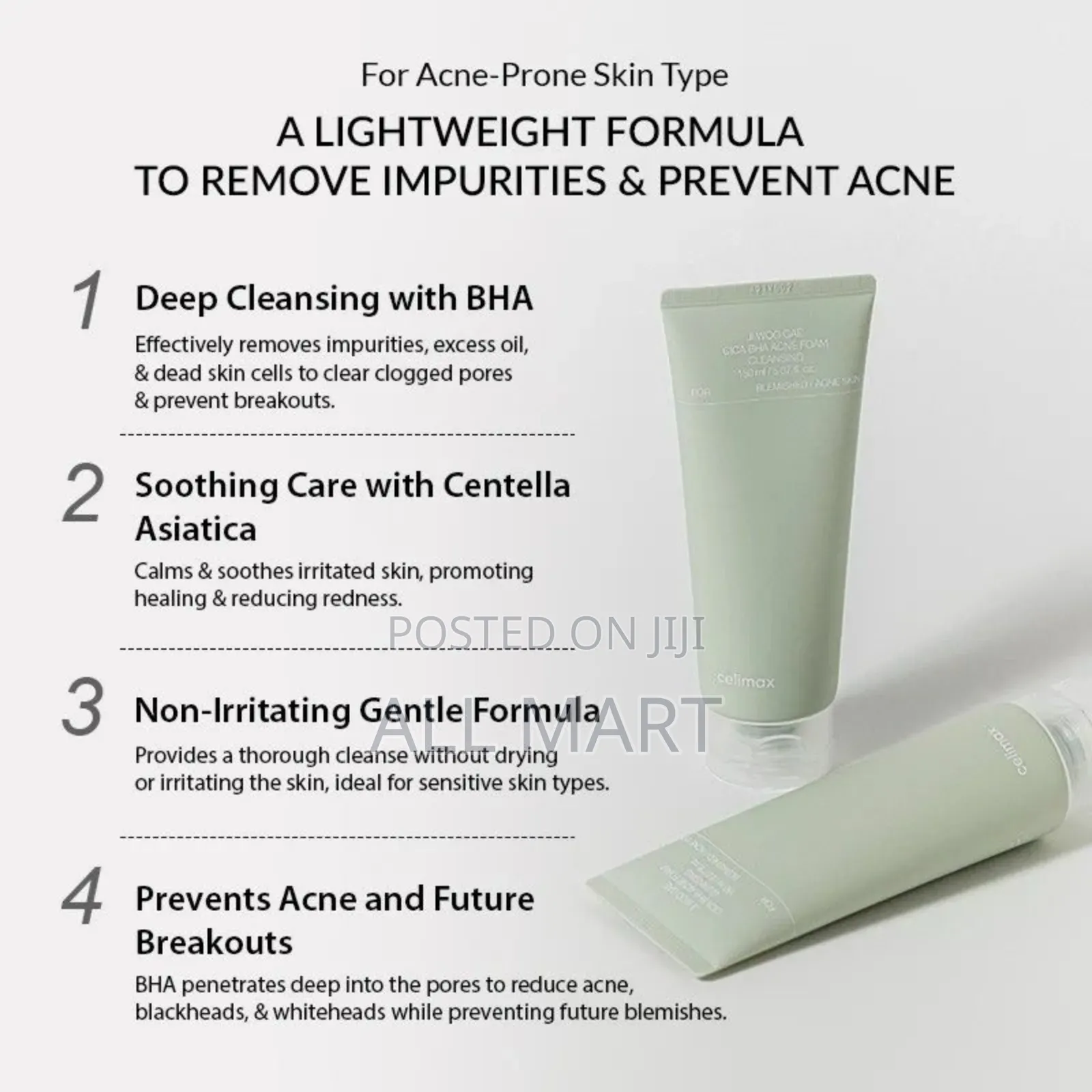 Celimax Ji Woo Gae Cica Bha Acne Foam Cleansing