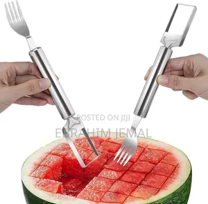 -1 Stainless Steel Watermelon Cutter And Fork Slicer Tool.