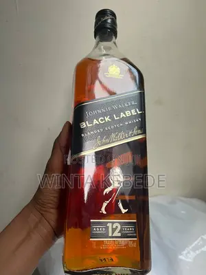 100% Original With a Bar Code Johnnie Walker Black Label Whisky (1l)