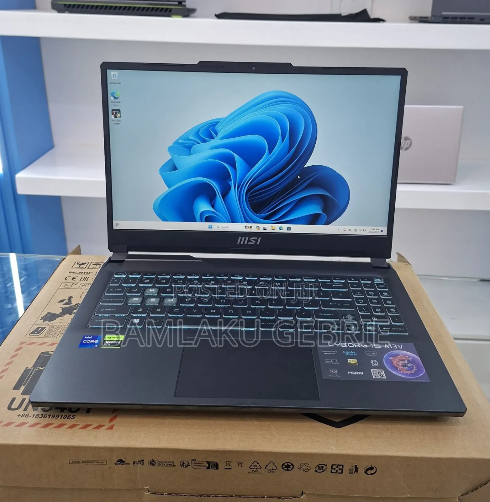 New Laptop MSI Cyborg 15 16GB Intel Core i7 SSD 1T