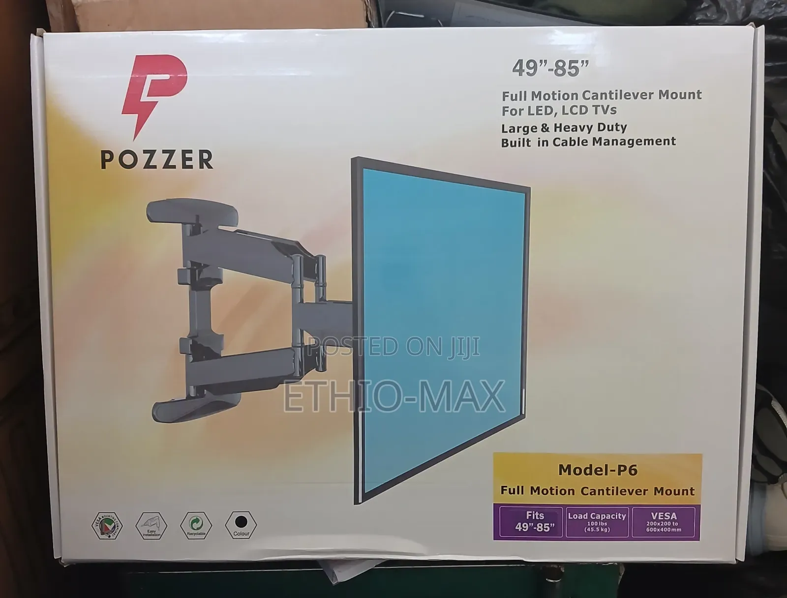Flexible Tv Wall Mount 49”–85” | Strong Adjustable | New