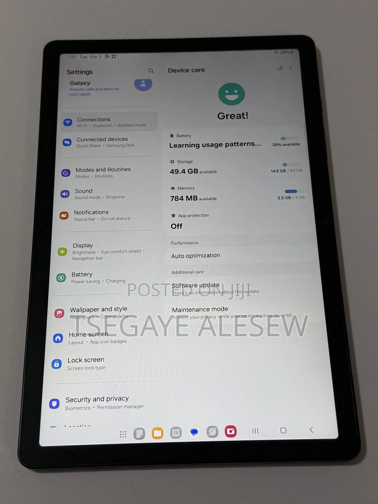 New Samsung Galaxy Tab A9+ 64 GB Gray